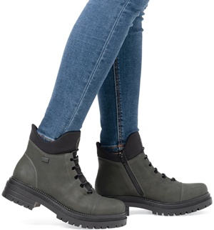 RIEKER Y3163-54 green, dámská zimní obuv vel.38
